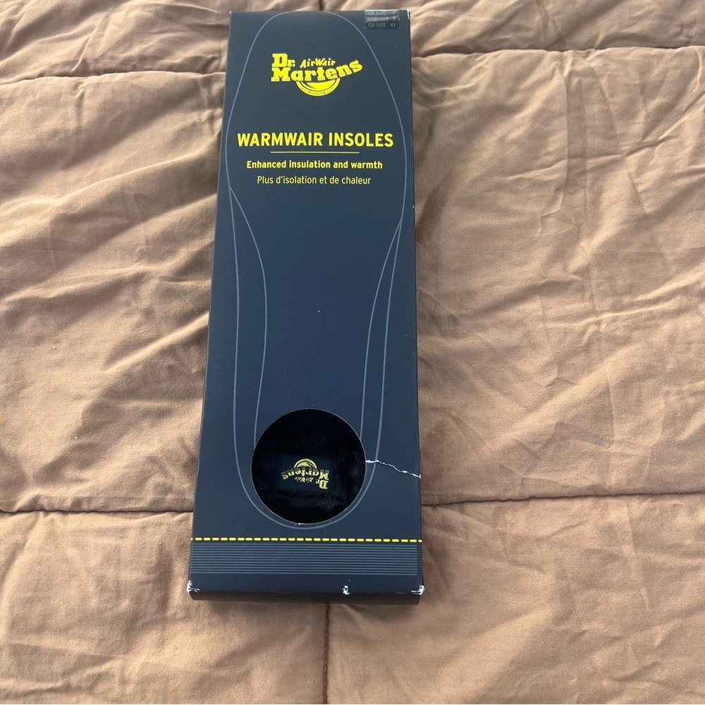 Dr. Martens Black and Yellow AirWair Warmwair Insoles Size 8